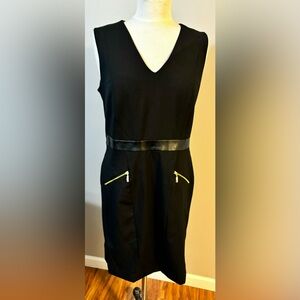 Calvin Klein Black Dress with Zipper Details